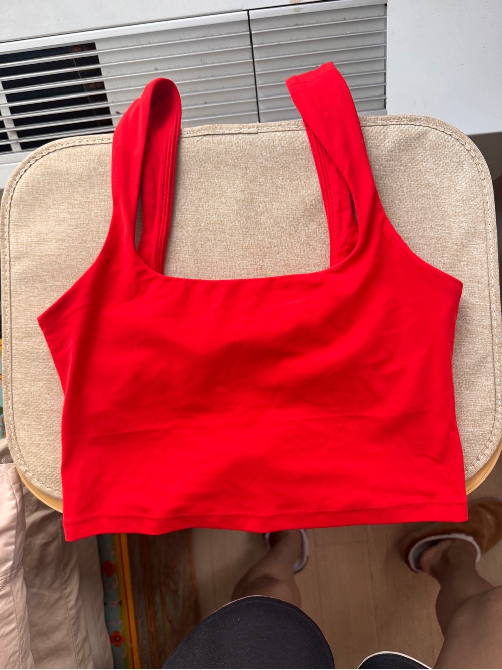 Red Scoop Neck Crop Tank Top - Athleta